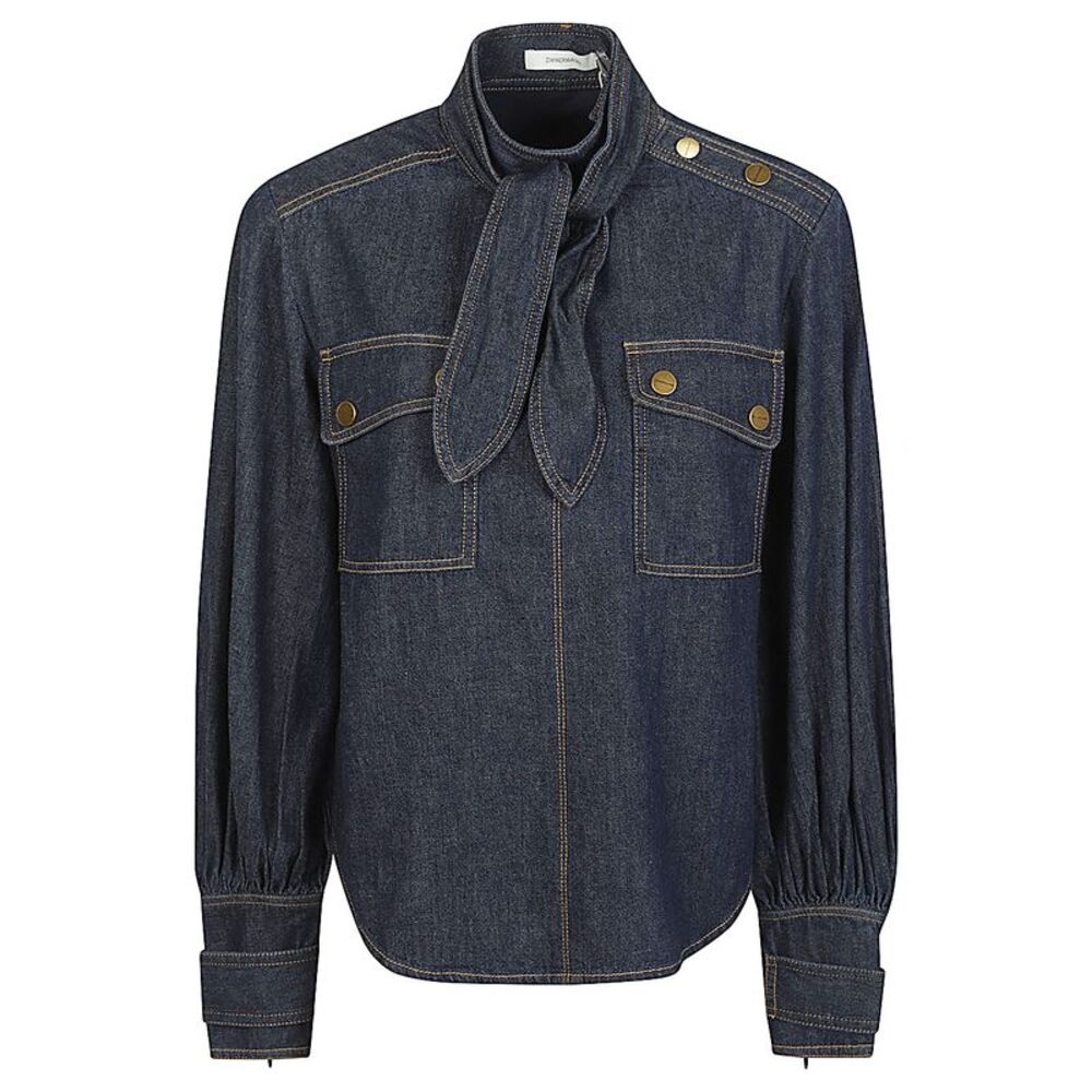 Zimmermann Women Denim Cargo Blouse